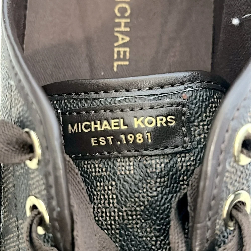 Michael Kors Signature Sneakers brown/gold size 10 - Picture 8 of 10